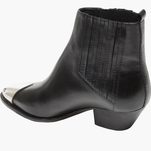 Schutz Cowboy Boots Silver Toe Tap - Sz 6 - Picture 3 of 3